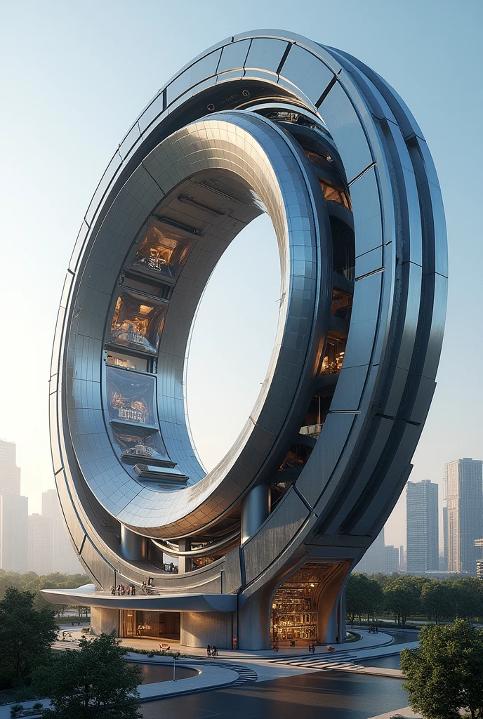 Building inspired of a watch form

