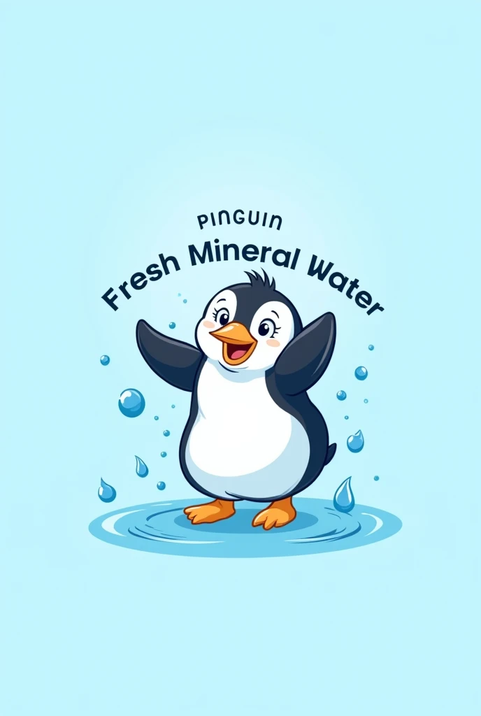 make logo "pinguin fresh mineral water"