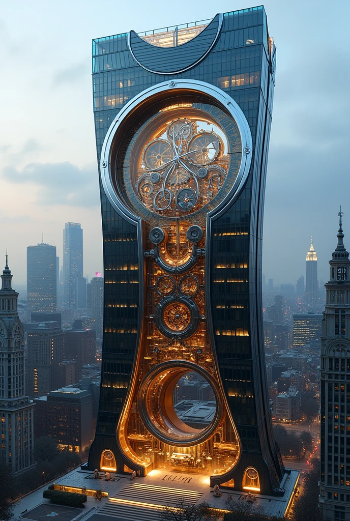 Building inspired of a watch form