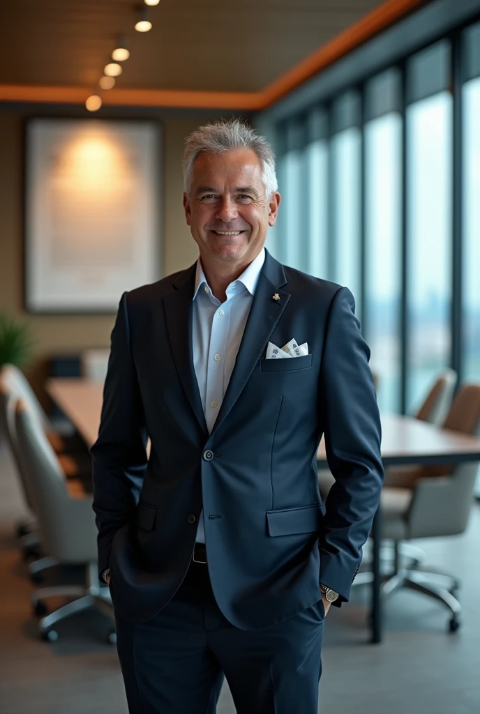 Businessman with company