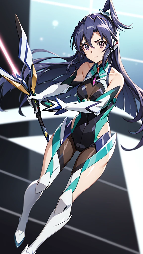 ((full body)),(俯瞰shape),Dynamic Angle,Very detailed, shape, close, straight, One Girl, 
 ((Winner: Tsubasa, Interface Headset, Symphogear Bodysuit:1.4, Dark blue hair)),Her eyes shone like dream-like stars,(Glowing Eyes:1.233),(Beautiful and detailed:1.1),(Expressionless,Mouth closed),(Are standing), 
(In a white spaceship、Maintenance room with tools and spacecraft window),
(night:1.2),dream-like, [[Delicate fingers and hands:0.55]::0.85],(Finger details),