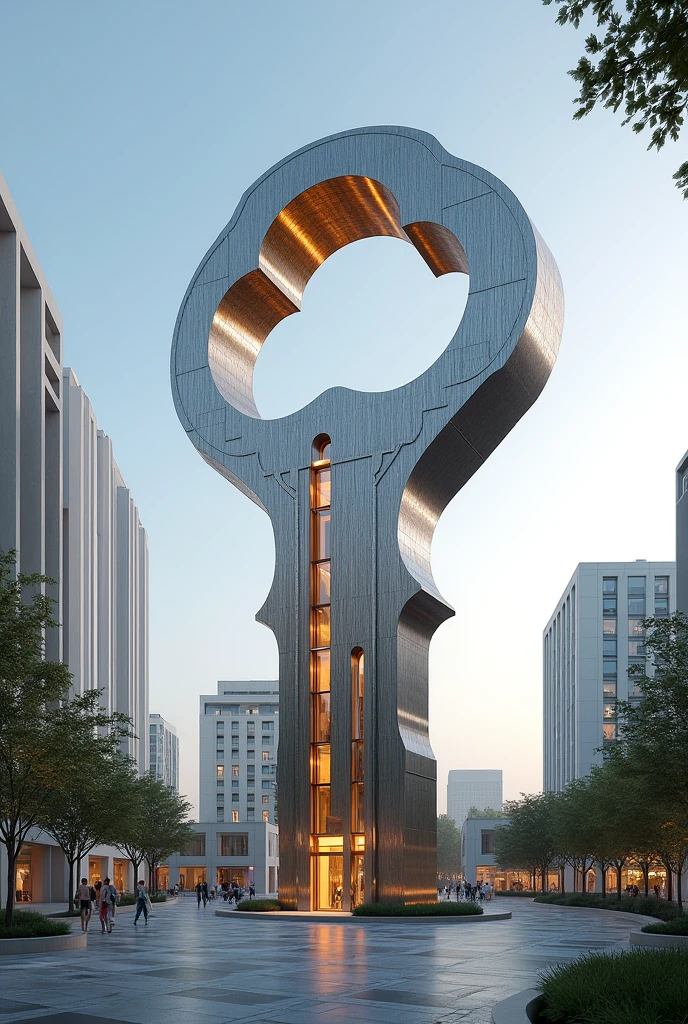 evolution of form of a key to a building design