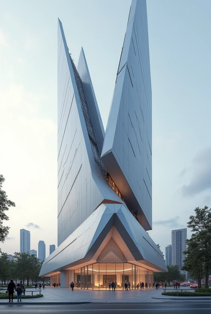 evolution of form of a scissor to a building design