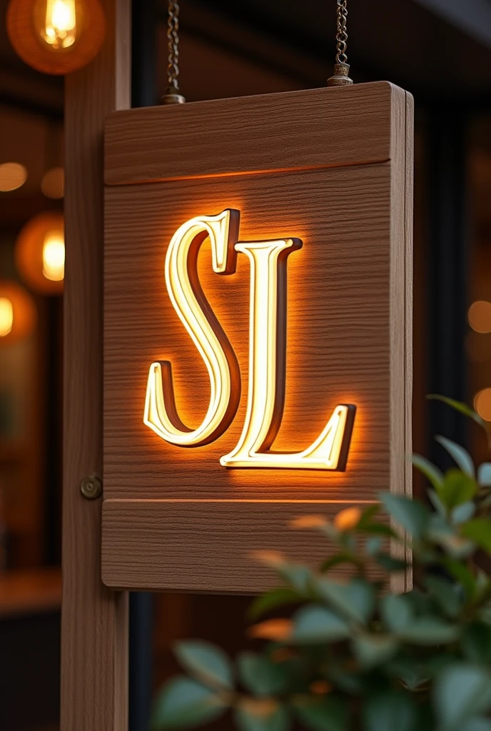 2 letter designed SL written logo sign bord for saree store