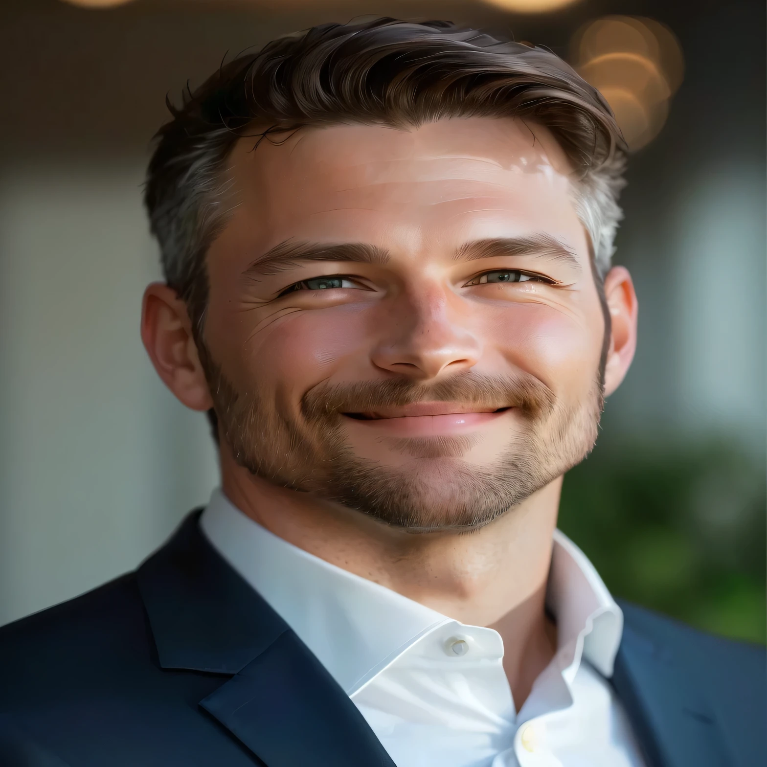a close up of a man in a suit smiling at the camera, yann blomquist, photo of a man, high quality portrait, headshot profile picture, close-up professional portrait, man in his 40s, a photo of a man, headshot portrait, closeup headshot portrait, raphael lecoste, daniel richter, professional profile picture, sascha schneider
