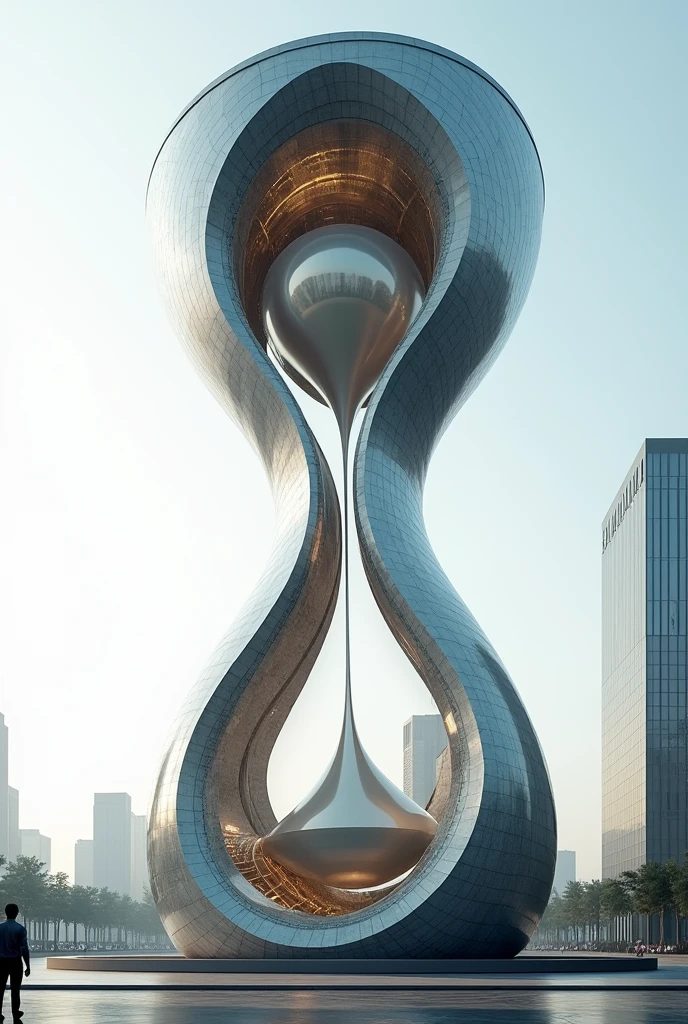 evolution of form of an hourglass to a building design