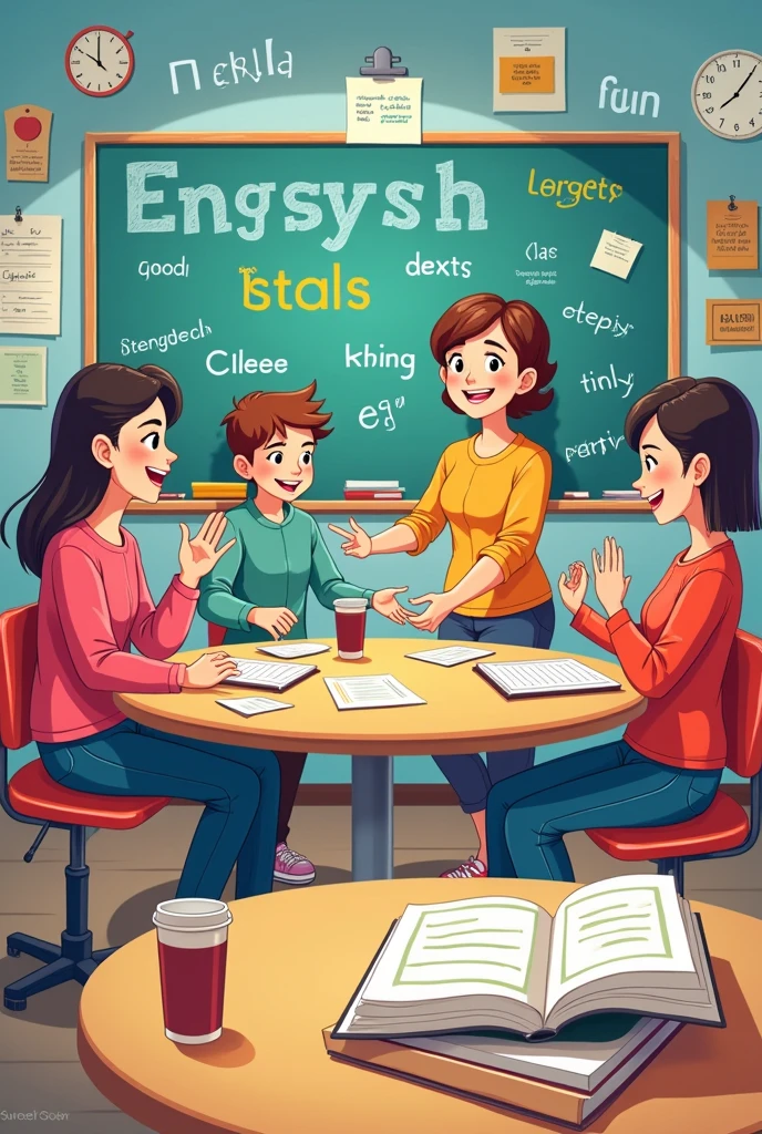 I create an image that contains phrases to learn English