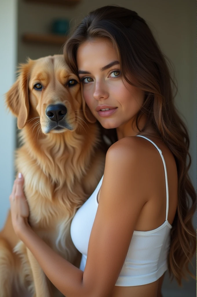A beautiful real girl sex with Dog.