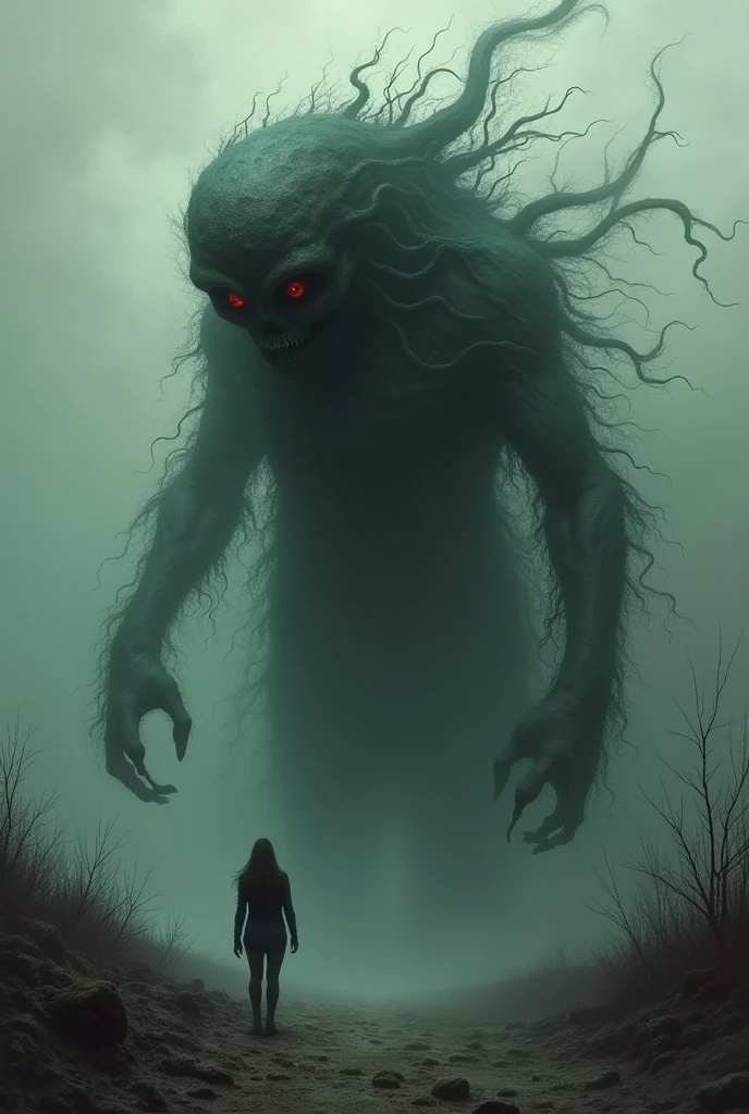Anxiety depression in the form of a monster