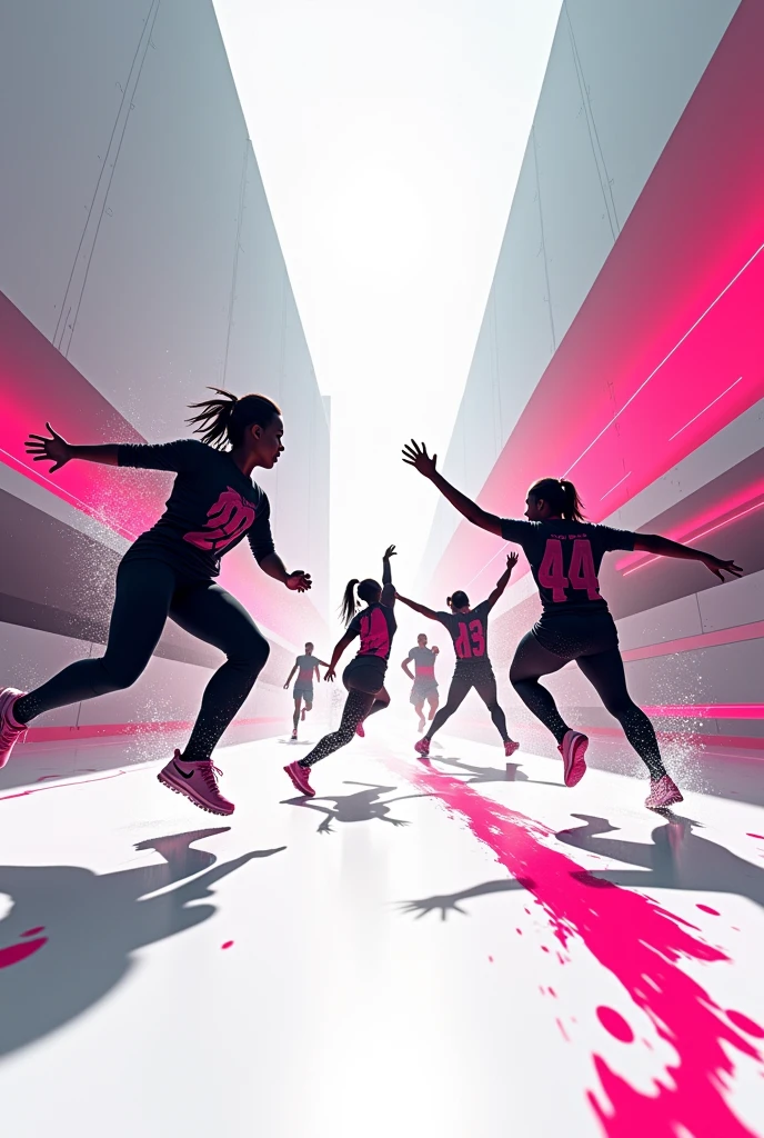 All about the sport , with white colors,black and pink,
