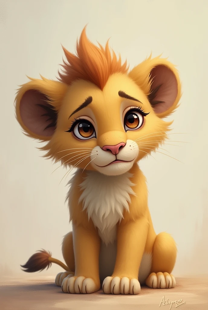 Qute lion emotional 

