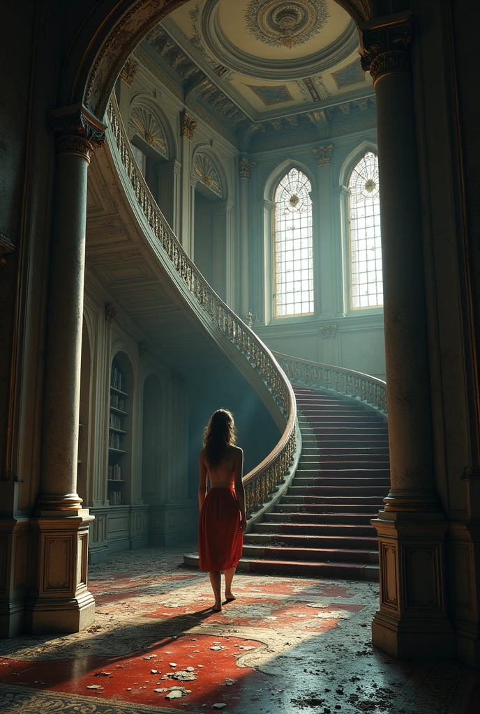 She had rented an old mansion, which must have been grand in its time
