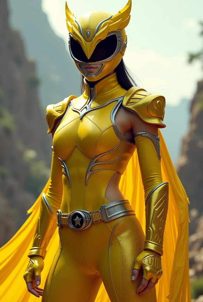 Power Ranger, Yellow Owl female ranger face full cover