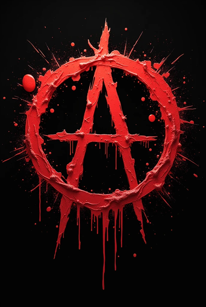 A logo with an anarchic symbol