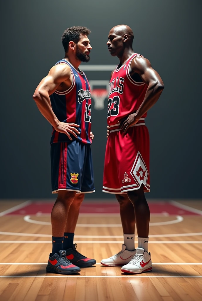 Messi and Michael Jordan together 
