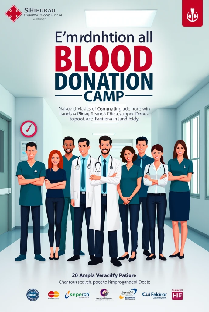 Formal blood donation camp poster