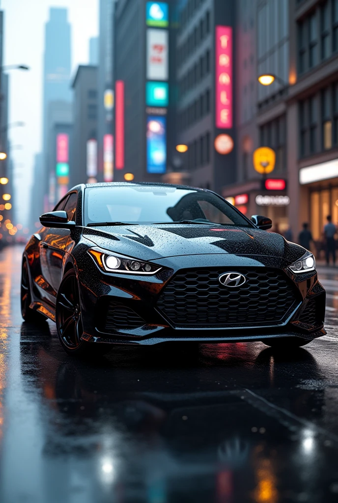 Create a black Veloster car