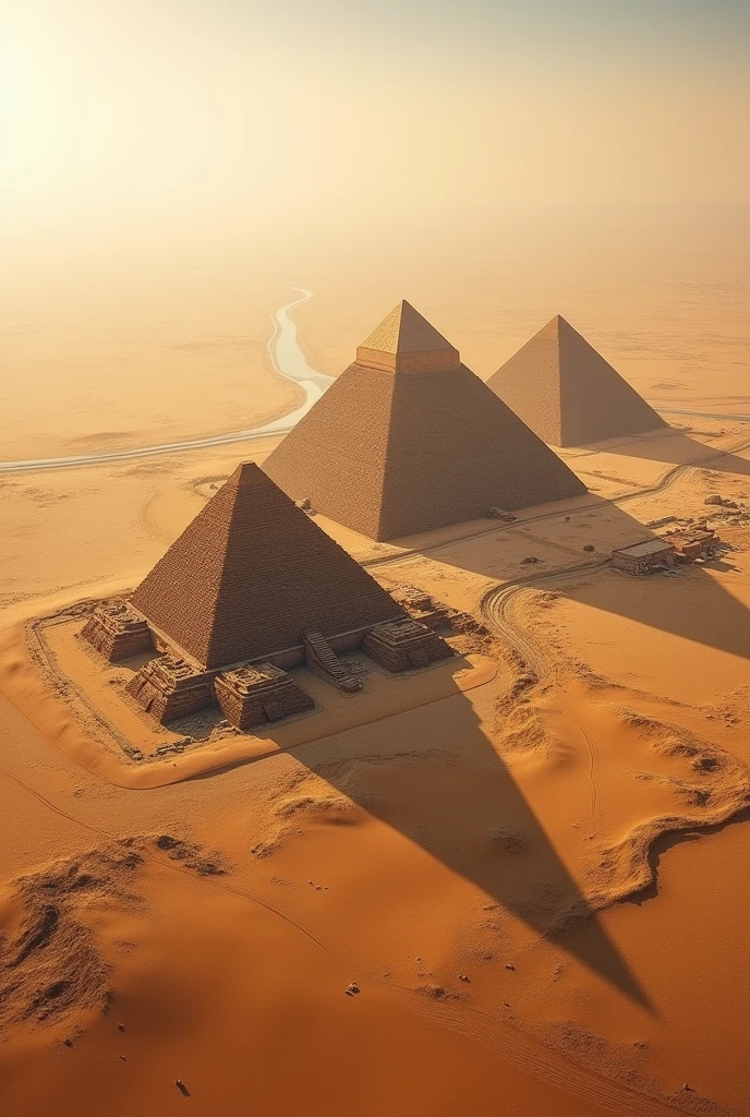 Pyramids of Egypt from the sky 
