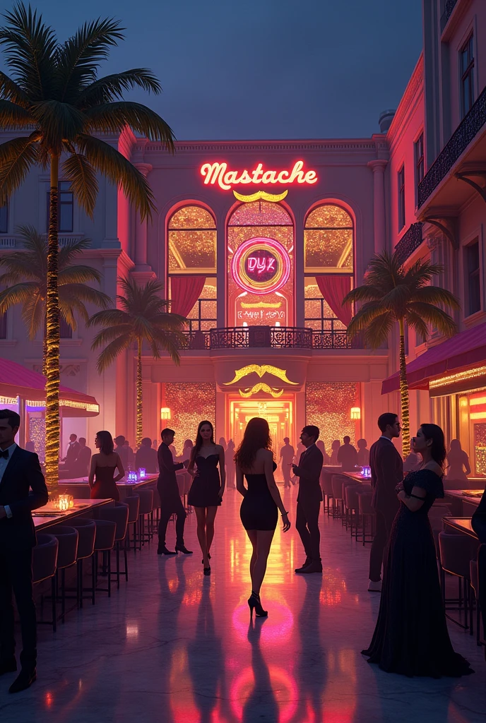 Luxury nightclub called Mastache Vergara at night