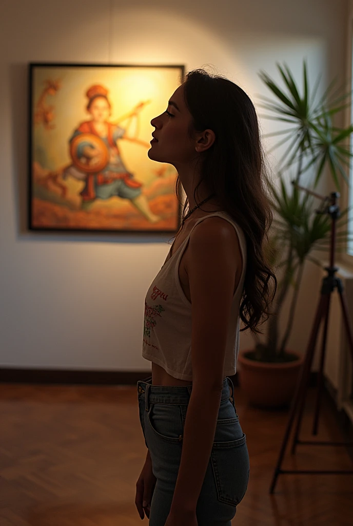 She is excited because she is going to participate in a photography exhibition in the evening., a passion that he cultivates in his spare time.