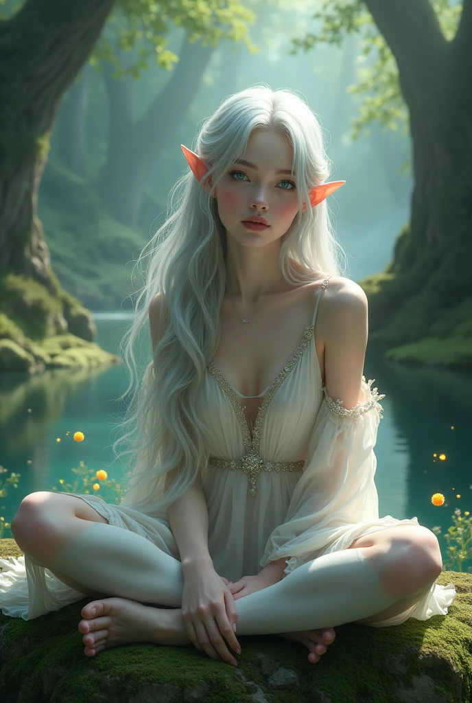 Draw a silver-haired elf