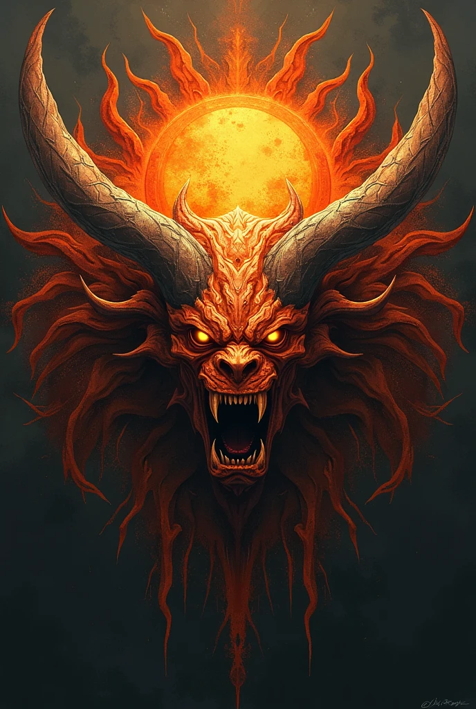 Monster Hunter style sun logo