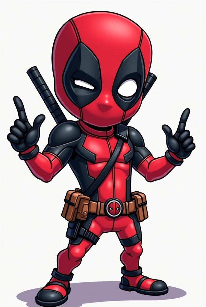 Deapool cartoon doing khaby lame pose