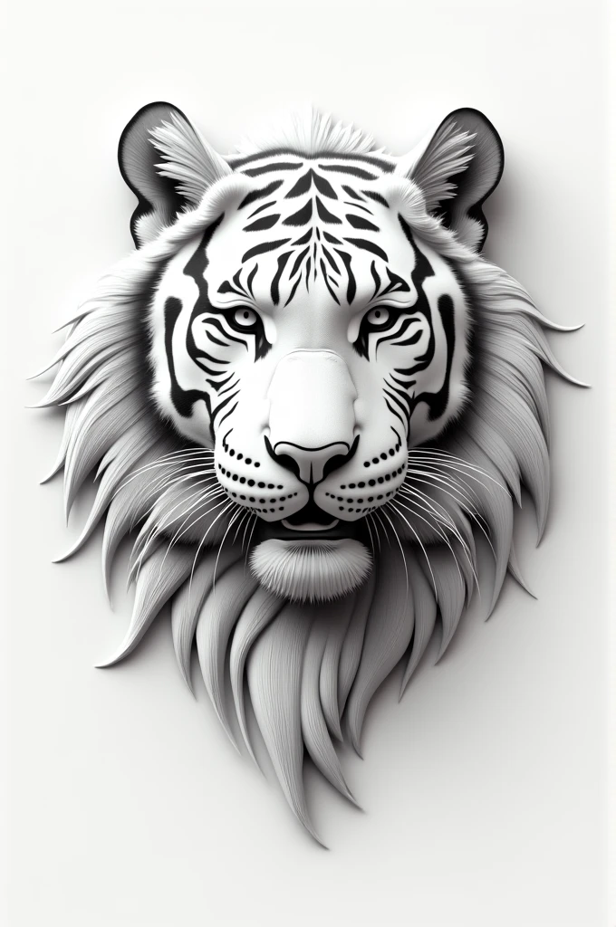 3d tiger head engraving
