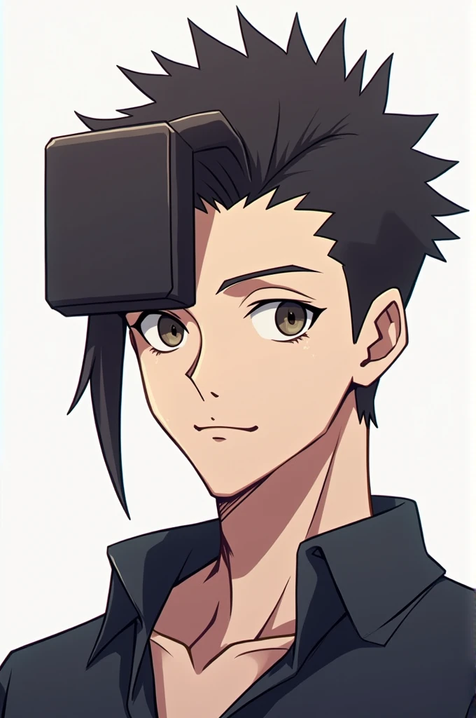 Draw a man with two-block hair　Make it anime style！