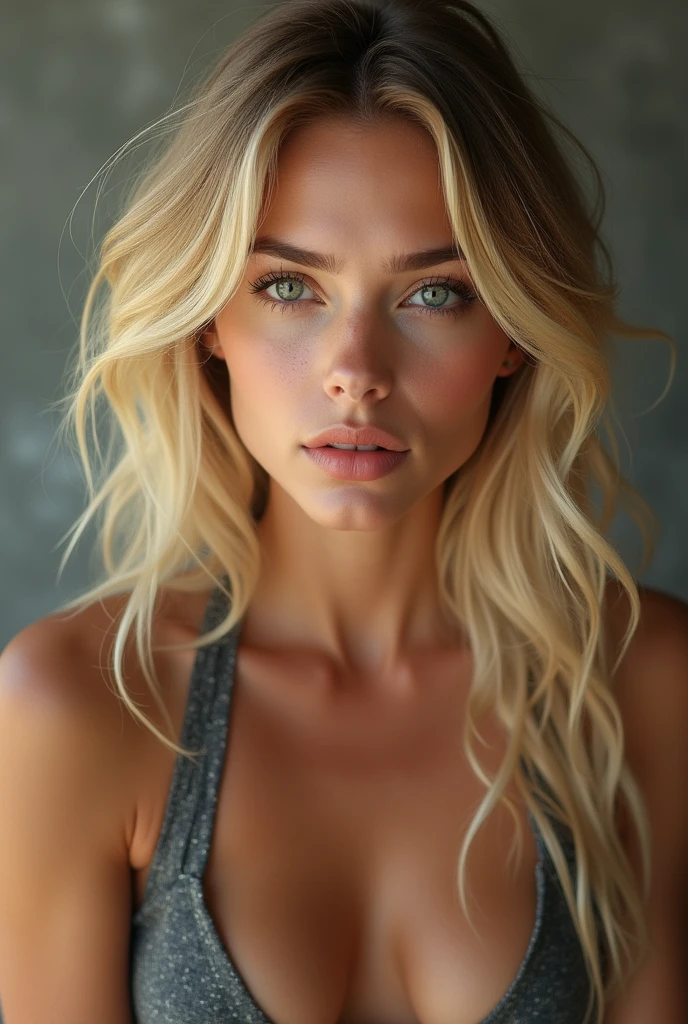 masterpiece,best quality,ultra detailed,highres,high-resolution,4k,4kportrait,8k,8kportrait,unity8kwallpaper, photo realistic, RAW photoreal person, portrait photography, photorealistic,shiny skin,detailed skin,(((dynamic angle full body and dynamic angle wide shot and dynamic angle from above ,(((supermodel:1.2 ))) stature: At about 180 cm,Standard height for a model,Hair color: Bright blonde,Eye color: Blue-green,body type: slender and muscular,、In the modeling industry「high fashion」with the「Sports Illustration」Because it is successful in both,Have an athletic figure,Features: sharp and high cheekbones,long snout, Crisp eyebrows Photorealistic:1.2, beautiful detailed, highly detailed eyes and face, beautiful detailed eyes, ridiculous, incredibly ridiculous, super detailed, high resolution, highly detailed, top quality, masterpie highly detailed, amazing, fine detail, masterpiece, top quality, highly detailed photograph, face light, movie lighting ,Bronze Bikini, dynamic pose (paw pose:0.5),perfecteyes
