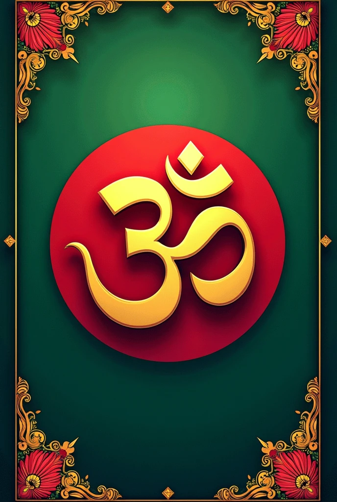 om hindu symbol art in Bangladesh om make flag