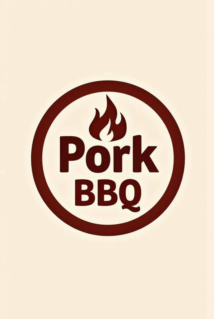 Create logo cyrcle name "Pork BBQ" "the best for everyone"