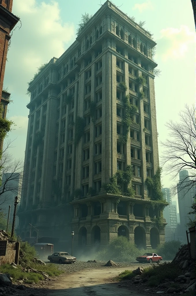 An abandoned city building