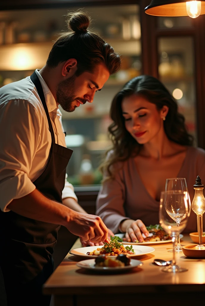 A chef falls in love with a client at first sight