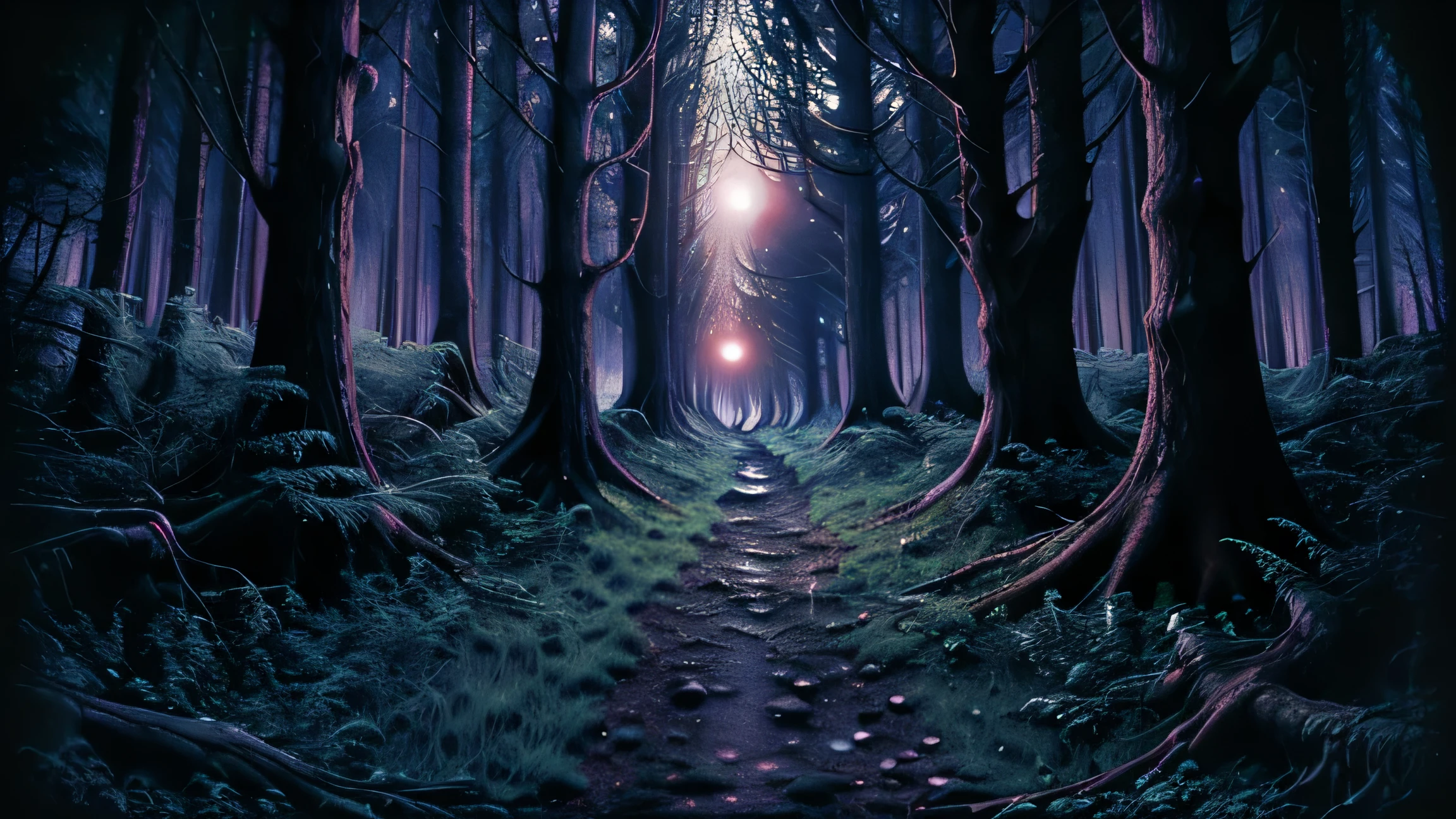darkspherastyle, dark coven, forest, horror theme, moon on sky, black metal album, darkness, creepy forest
