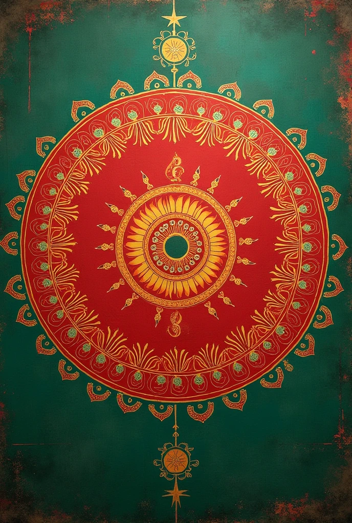 alpona in hindu in Bangladesh flag