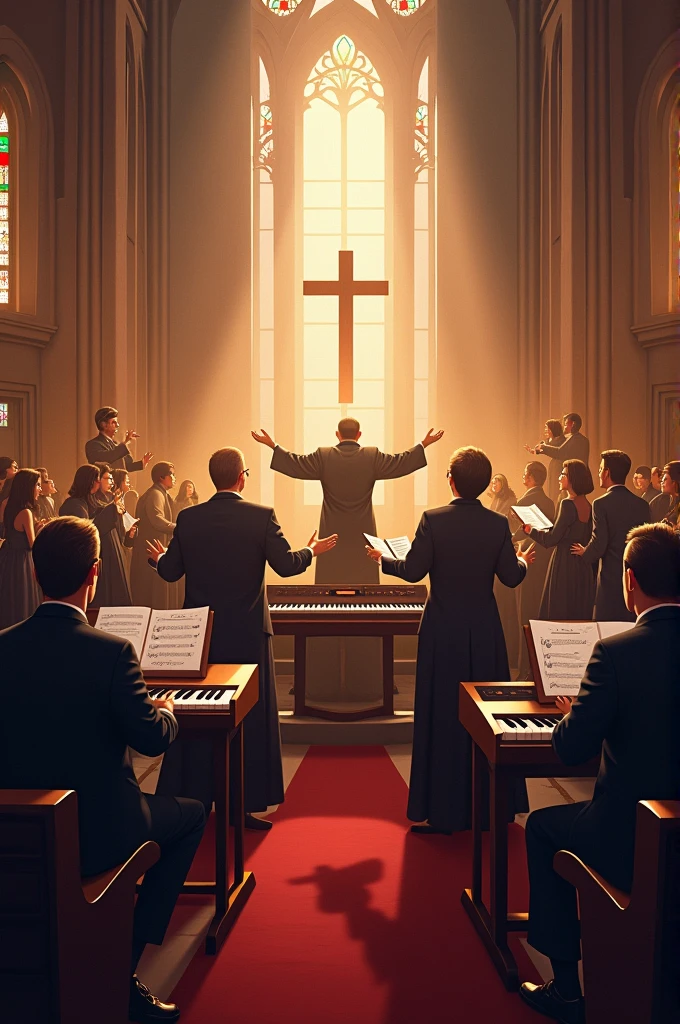Create ministry ee praise Eagles of God With keyboard and staff Contact. 60181339 - 68120181