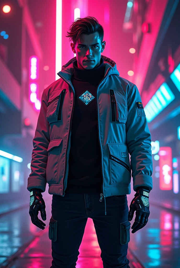 Cool looking wallpaper for a guy that has a cool futuristic guy on it