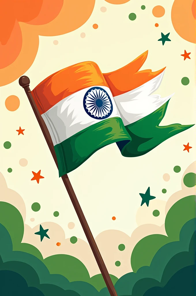 Indian flag like cartoon