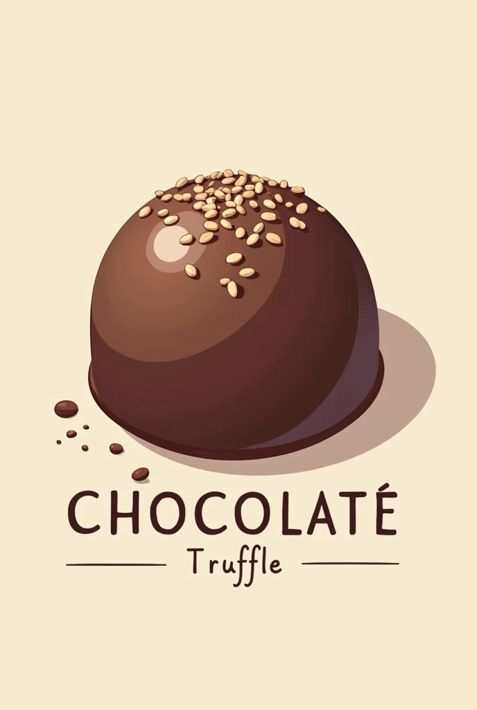 An illustration for a chocolate truffle company logo, simple yet creative