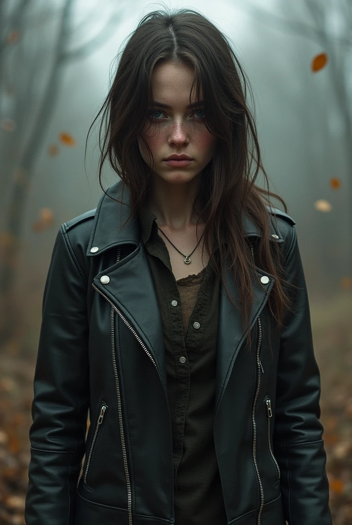 вселенная игр Stalker, Young woman, Pripyat, Stalker, Chernobyl exclusion zone, leather jacket shabby, Shabby, Dirty, tactical.