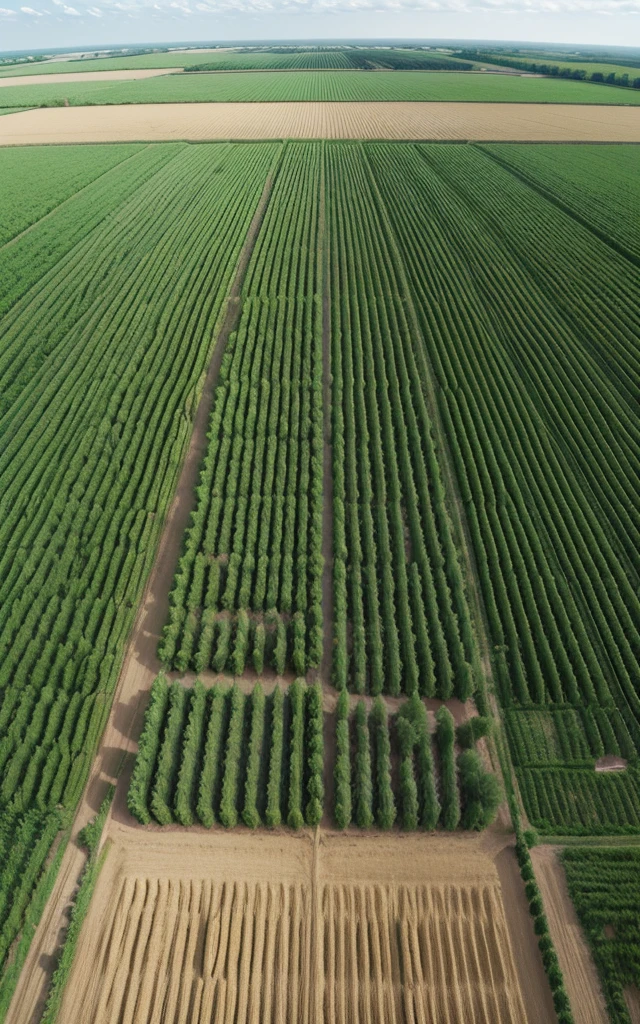 Create a wheat plantation with corn
