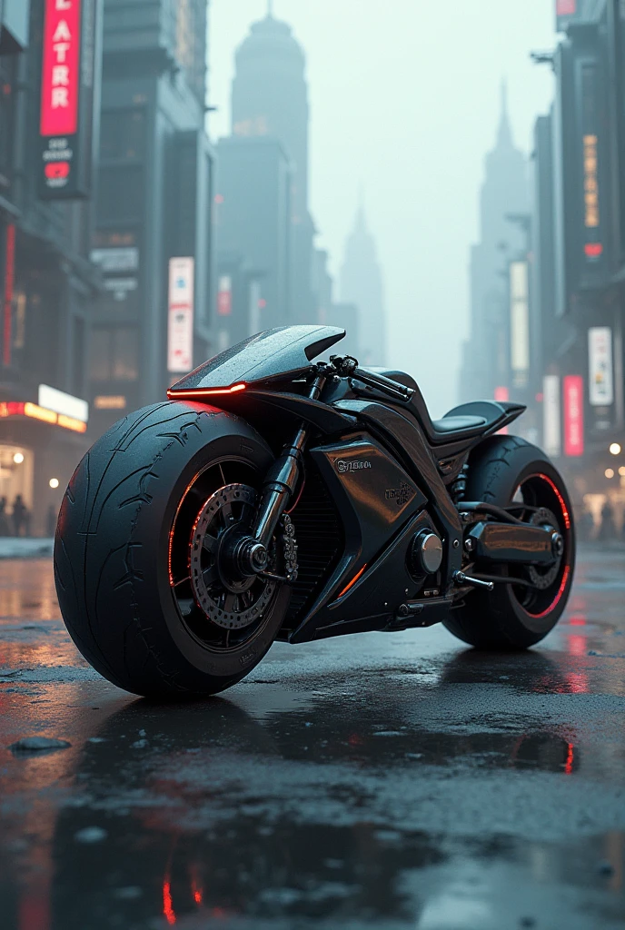 Future motorcycle, with a tire