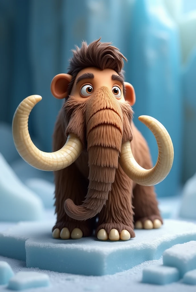 Manny the Mammoth (Ice Age): Design a woolly mammoth charm with intricate details of the fur and tusks, possibly paired with earthy tones or a glacier background.