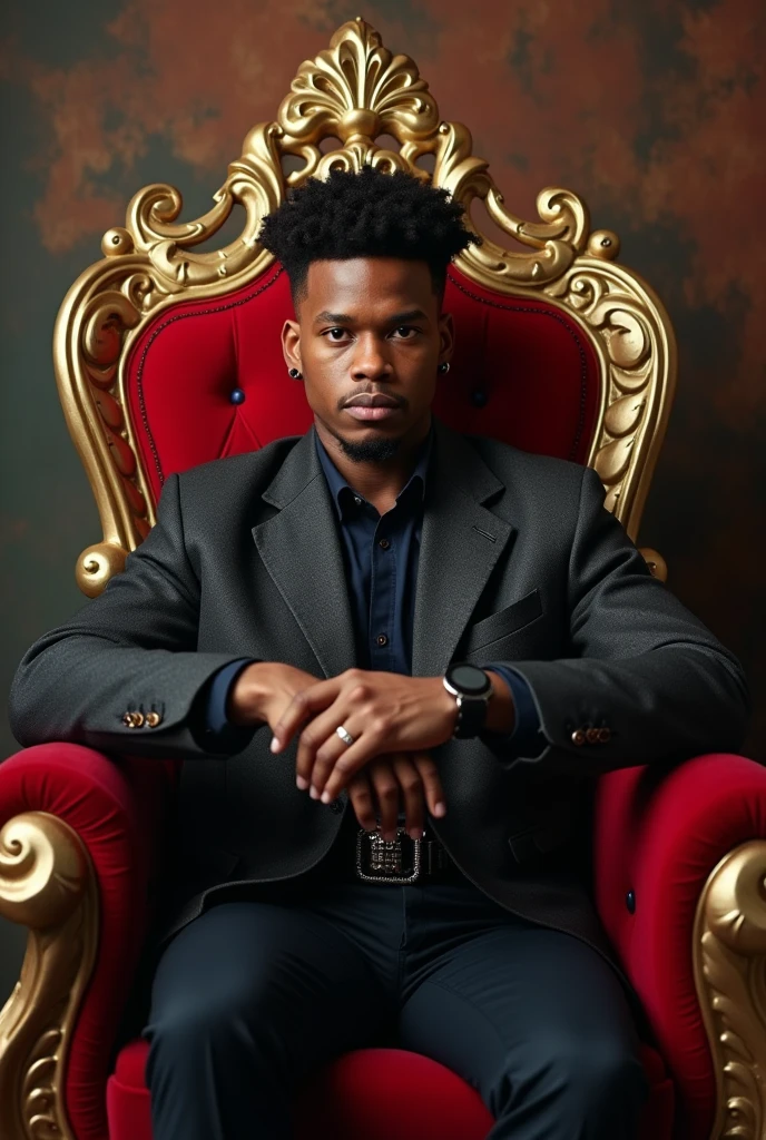 Gervonta Davis sitting on a throne 
