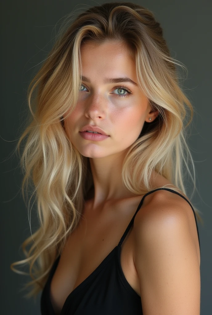 I want her to be a young girl of about 16 years old who is strong and blonde