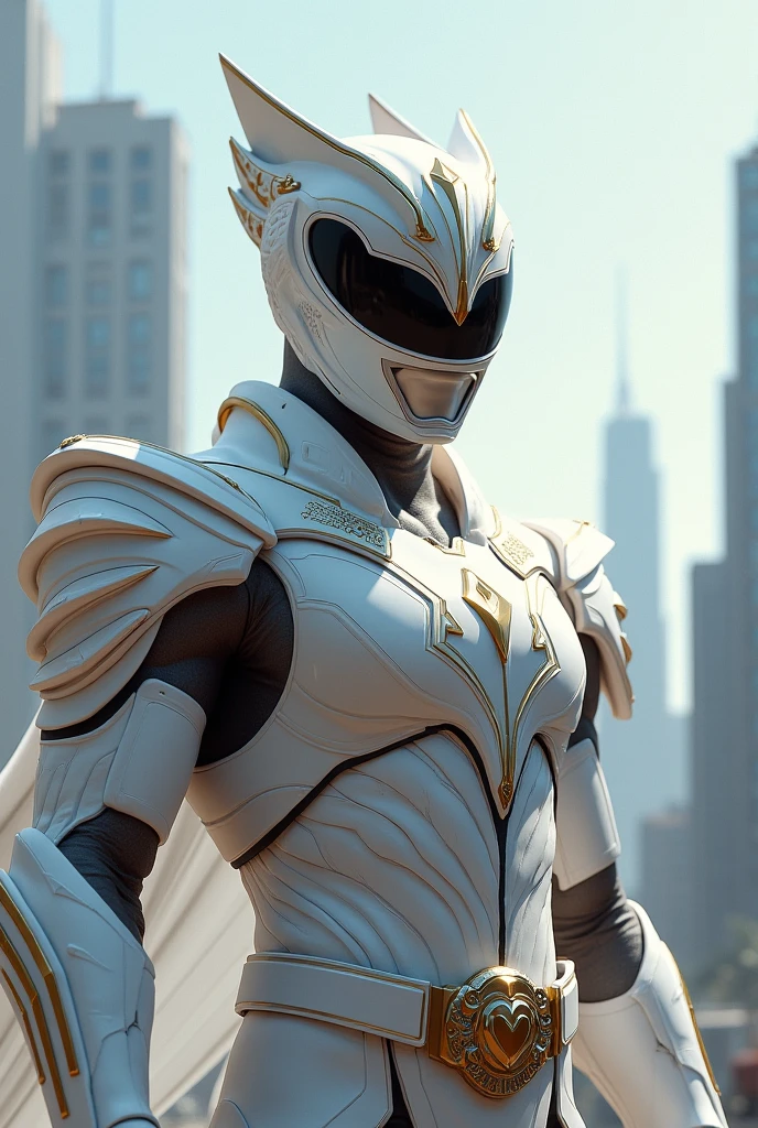 Power Ranger, White Eagle male ranger full face cover