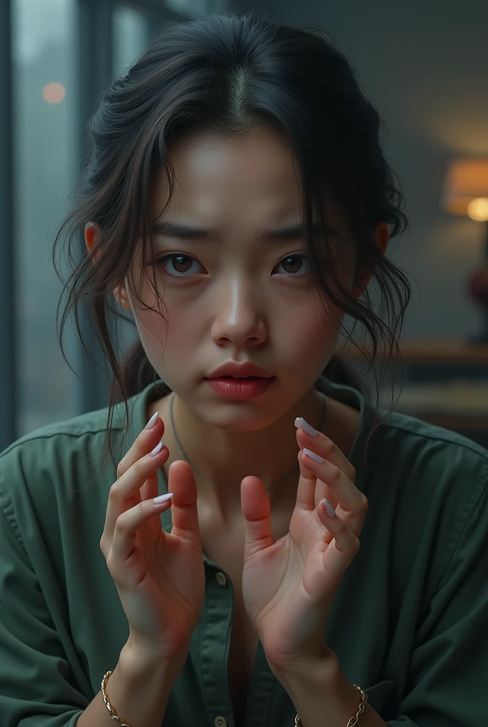 An image of a confused woman