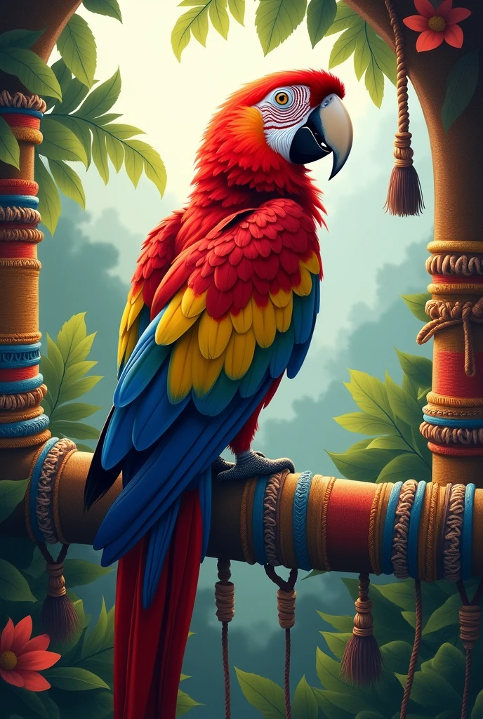 Illustration about the national bird and culture of Honduras
