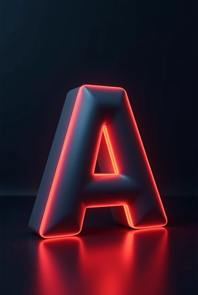 The background tiktok should be a dark gradient to keep the focus on the letter and the person. Ensure that the lighting gives a soft glow to the edges of the A. 3D letter and casts subtle shadows to add depth